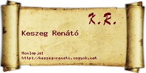 Keszeg Renátó névjegykártya