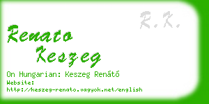 renato keszeg business card